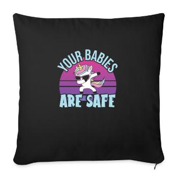 Babysitter - Sofakissenbezug 45 x 45 cm - Schwarz - Vorne