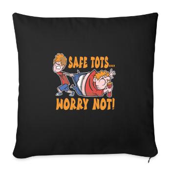 Babysitter - Sofakissenbezug 45 x 45 cm - Schwarz - Vorne