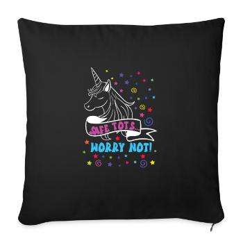 Baby-sitter - Housse de coussin décorative 45 x 45 cm - noir - Devant