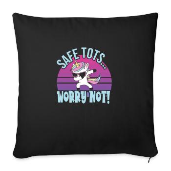Baby-sitter - Housse de coussin décorative 45 x 45 cm - noir - Devant