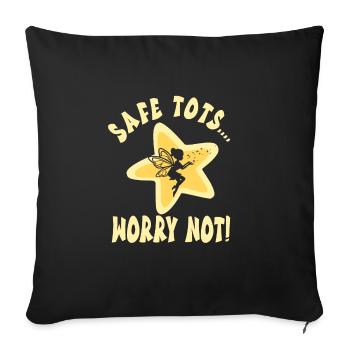 Babysitter - Sofakissenbezug 45 x 45 cm - Schwarz - Vorne