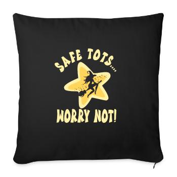 Baby-sitter - Housse de coussin décorative 45 x 45 cm - noir - Devant