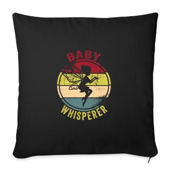 Baby-sitter - Housse de coussin décorative 45 x 45 cm - noir - Devant