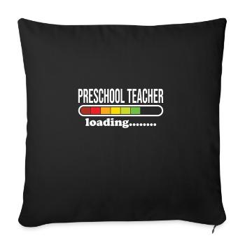 École maternelle - Housse de coussin décorative 45 x 45 cm - noir - Devant