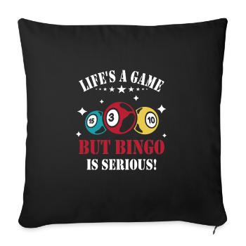 Bingo - Housse de coussin décorative 45 x 45 cm - noir - Devant