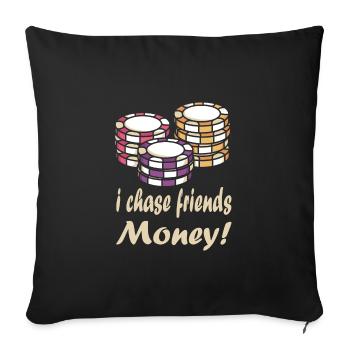 Casino - Housse de coussin décorative 45 x 45 cm - noir - Devant