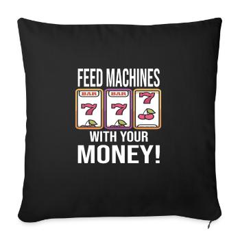 Casino - Housse de coussin décorative 45 x 45 cm - noir - Devant