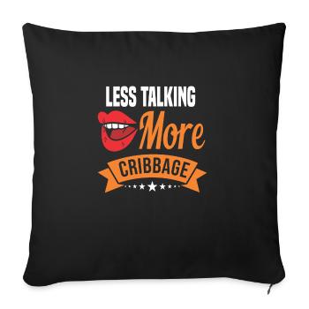 Cribbage - Sofa pillowcase 17,3'' x 17,3'' (45 x 45 cm) - black - Front