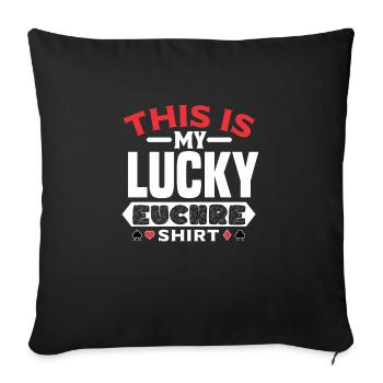 Euchre - Housse de coussin décorative 45 x 45 cm - noir - Devant