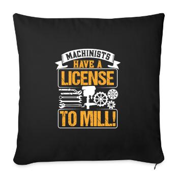 Locksmith - Sofa pillowcase 17,3'' x 17,3'' (45 x 45 cm) - black - Front