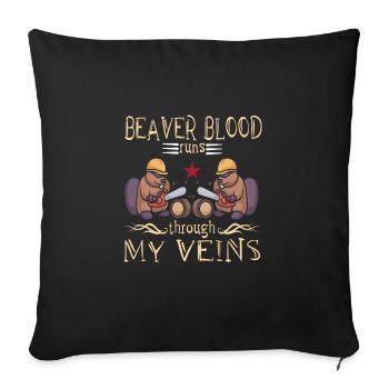 Beaver Nutria - Housse de coussin décorative 45 x 45 cm - noir - Devant