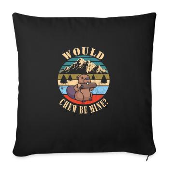 Beaver Nutria - Housse de coussin décorative 45 x 45 cm - noir - Devant