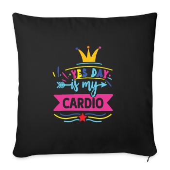 Yes Day Birthday - Sofa pillowcase 17,3'' x 17,3'' (45 x 45 cm) - black - Front