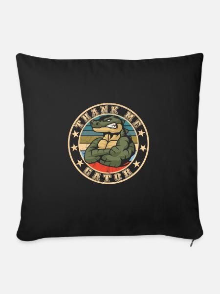 Echse Gator - Sofakissenbezug 45 x 45 cm - Schwarz