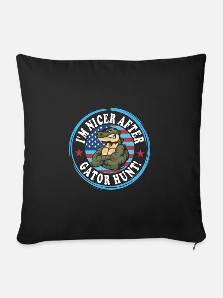 Echse Gator - Sofakissenbezug 45 x 45 cm - Schwarz