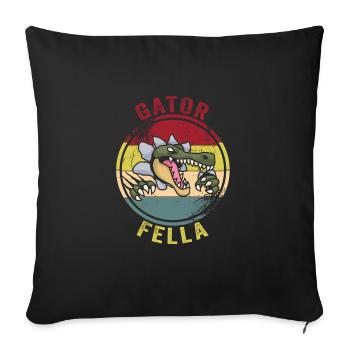 Echse Gator - Sofakissenbezug 45 x 45 cm - Schwarz - Vorne