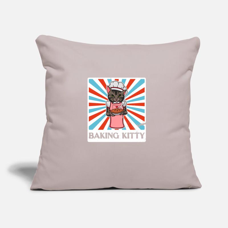 Cat Lovers Baking Rolls Baker Saying Sofa pillowcase 17,3'' x 17,3'' (45 x 45 cm)