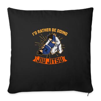 Artiste martial BJJ Jiu Jitsu Arts Martiaux Sports - Housse de coussin décorative 45 x 45 cm - noir - Devant