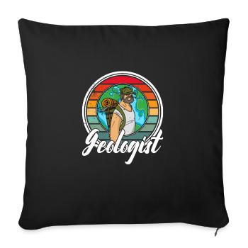 Geologist rocks geology profession scientist - Sofa pillowcase 17,3'' x 17,3'' (45 x 45 cm) - black - Front