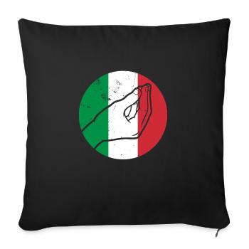 Italie Origine Couleurs nationales Italien - Housse de coussin décorative 45 x 45 cm - noir - Devant