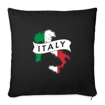 Italie Accueil Origine nationale Italiens - Housse de coussin décorative 45 x 45 cm - noir - Devant