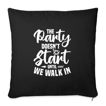 Wedding - Sofa pillowcase 17,3'' x 17,3'' (45 x 45 cm) - black - Front