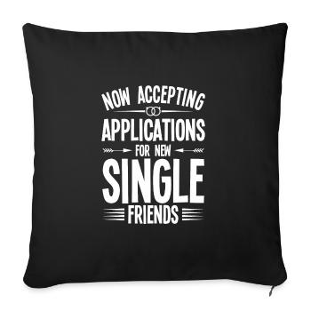Wedding - Sofa pillowcase 17,3'' x 17,3'' (45 x 45 cm) - black - Front