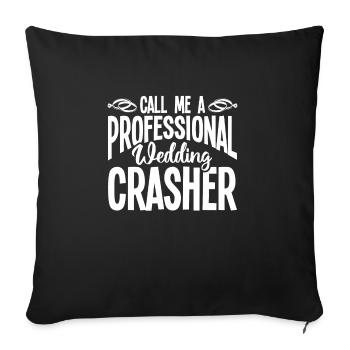 Wedding - Sofa pillowcase 17,3'' x 17,3'' (45 x 45 cm) - black - Front