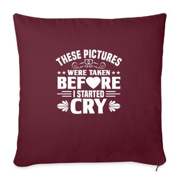 Wedding - Sofa pillowcase 17,3'' x 17,3'' (45 x 45 cm) - burgundy - Front
