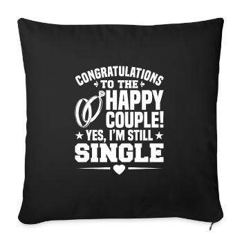 Wedding - Sofa pillowcase 17,3'' x 17,3'' (45 x 45 cm) - black - Front