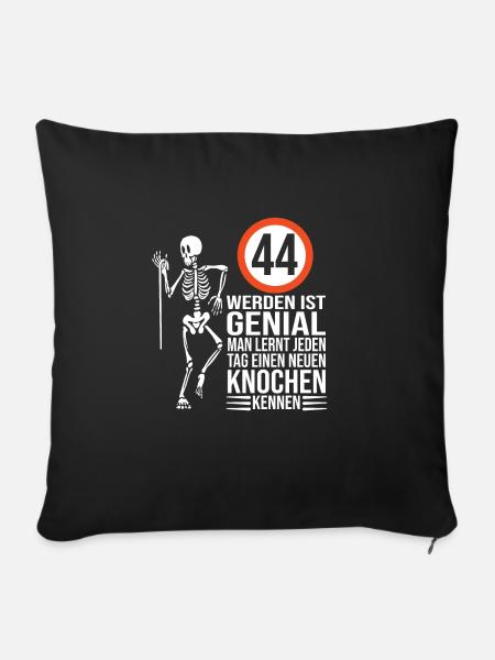 44.Geburtstag - Sofakissenbezug 45 x 45 cm - Schwarz