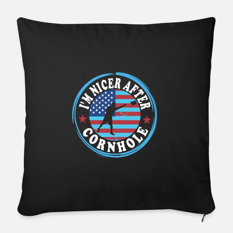 Cornhole - Sofakissenbezug 45 x 45 cm - Schwarz