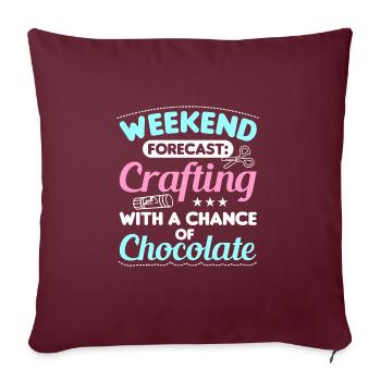 Faire de l’artisanat - Housse de coussin décorative 45 x 45 cm - bordeaux - Devant