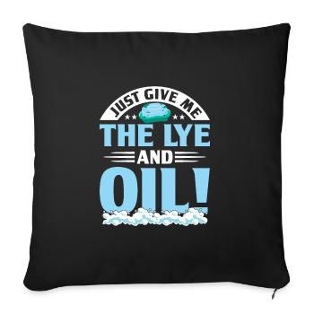 Making soap - Sofa pillowcase 17,3'' x 17,3'' (45 x 45 cm) - black - Front