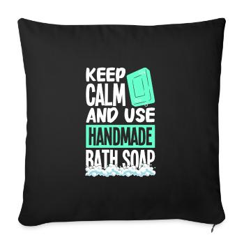 Making soap - Sofa pillowcase 17,3'' x 17,3'' (45 x 45 cm) - black - Front