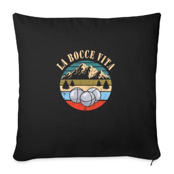 Bocce - Sofakissenbezug 45 x 45 cm - Schwarz - Vorne