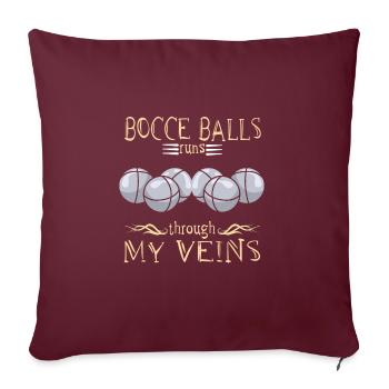 Lyonnaises - Housse de coussin décorative 45 x 45 cm - bordeaux - Devant