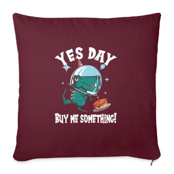 Yes Day - Sofakissenbezug 45 x 45 cm - Burgunderrot - Vorne