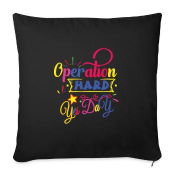 Yes Day - Sofa pillowcase 17,3'' x 17,3'' (45 x 45 cm) - black - Front