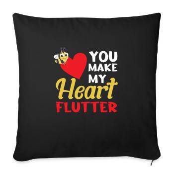Insects - Sofa pillowcase 17,3'' x 17,3'' (45 x 45 cm) - black - Front