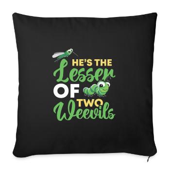 Insects - Sofa pillowcase 17,3'' x 17,3'' (45 x 45 cm) - black - Front