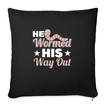Insects - Sofa pillowcase 17,3'' x 17,3'' (45 x 45 cm) - black - Front