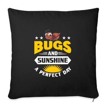 Insects - Sofa pillowcase 17,3'' x 17,3'' (45 x 45 cm) - black - Front