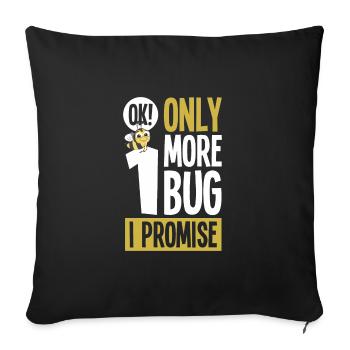 Insects - Sofa pillowcase 17,3'' x 17,3'' (45 x 45 cm) - black - Front