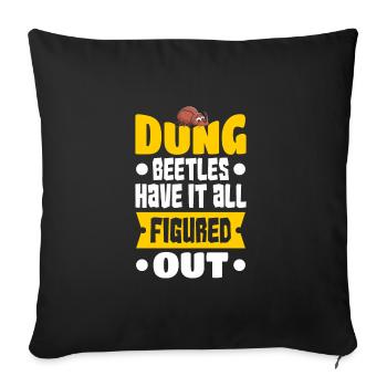 Insects - Sofa pillowcase 17,3'' x 17,3'' (45 x 45 cm) - black - Front