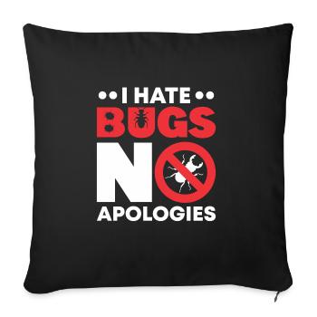 Insects - Sofa pillowcase 17,3'' x 17,3'' (45 x 45 cm) - black - Front
