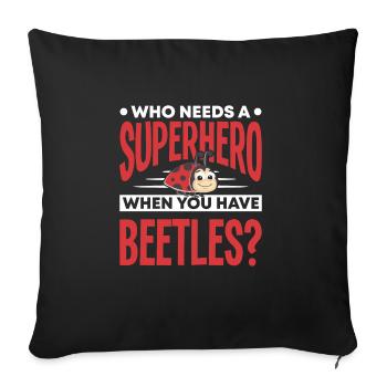 Insects - Sofa pillowcase 17,3'' x 17,3'' (45 x 45 cm) - black - Front