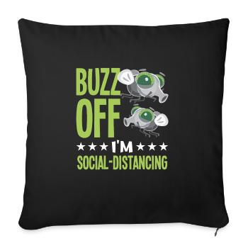 Insects - Sofa pillowcase 17,3'' x 17,3'' (45 x 45 cm) - black - Front