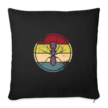 Insects - Sofa pillowcase 17,3'' x 17,3'' (45 x 45 cm) - black - Front