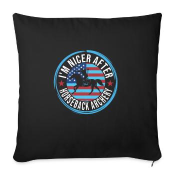 Horseback Archery - Sofakissenbezug 45 x 45 cm - Schwarz - Vorne